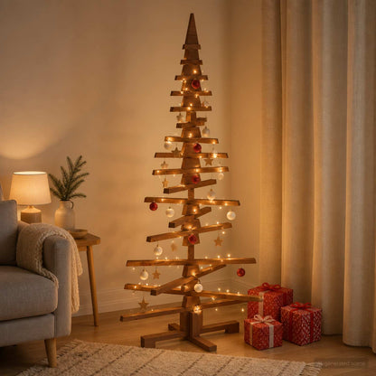 Wooden Christmas Tree KOTKA 150 cm Solid Pine Wood