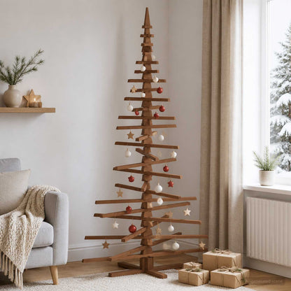 Wooden Christmas Tree KOTKA 210 cm Solid Pine Wood