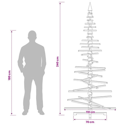 Wooden Christmas Tree KOTKA 240 cm Solid Pine Wood