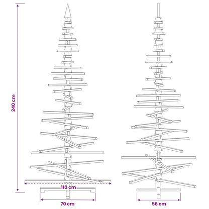 Wooden Christmas Tree KOTKA 240 cm Solid Pine Wood