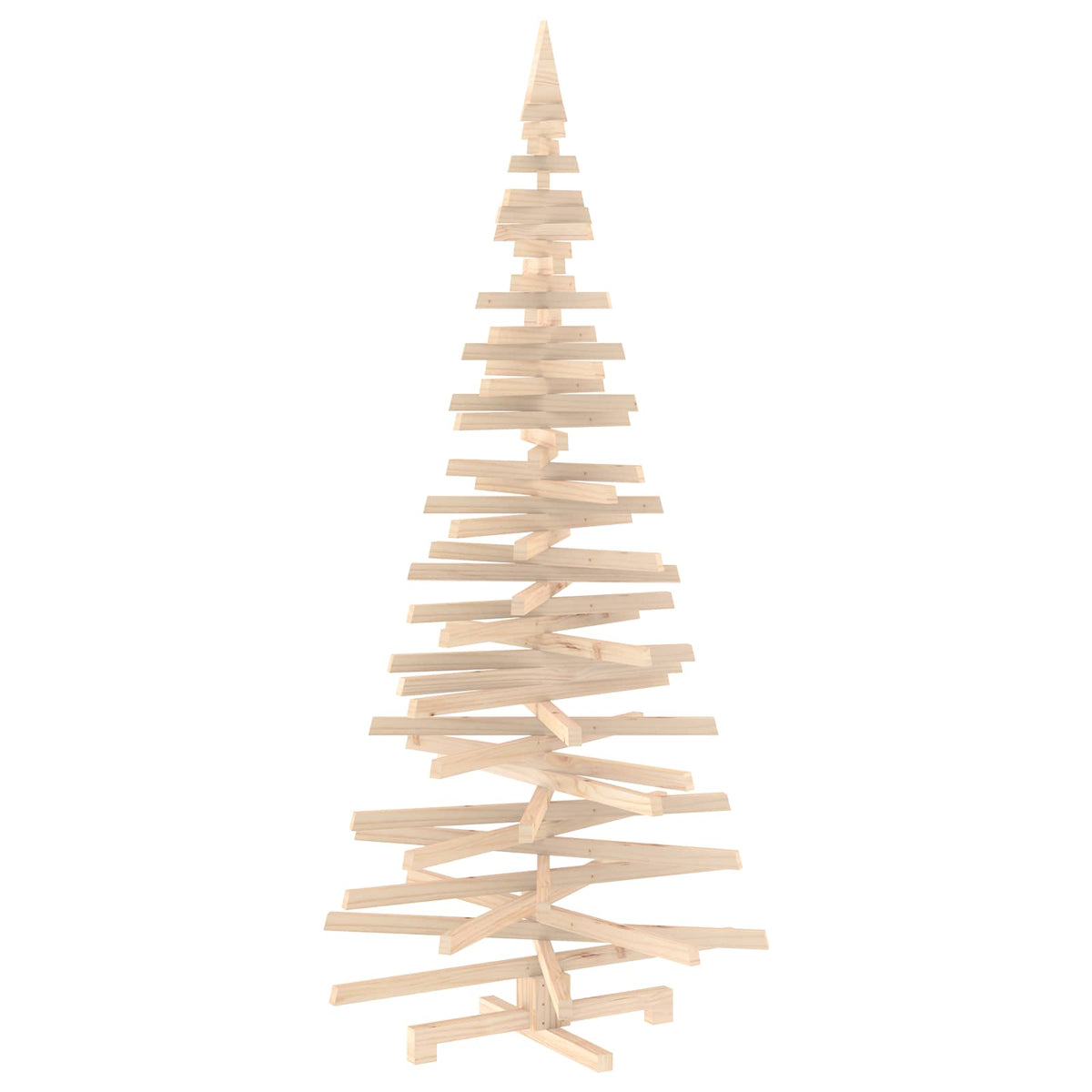 Wooden Christmas Tree KOTKA 240 cm Solid Pine Wood Natural