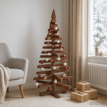 Wooden Christmas Tree KOTKA 120 cm Solid Pine Wood