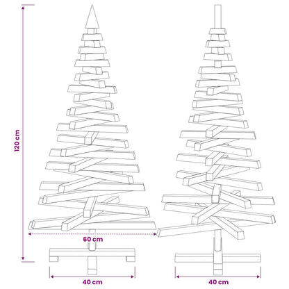 Wooden Christmas Tree KOTKA 120 cm Solid Pine Wood