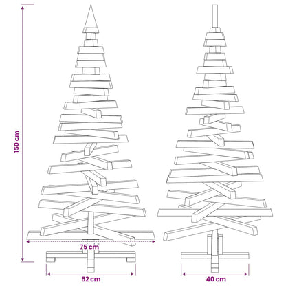 Wooden Christmas Tree KOTKA 150 cm Solid Pine Wood