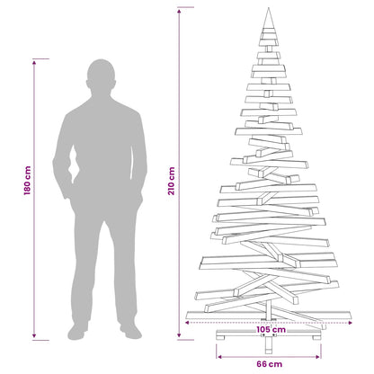 Wooden Christmas Tree KOTKA 210 cm Solid Pine Wood