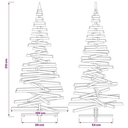 Wooden Christmas Tree KOTKA 210 cm Solid Pine Wood
