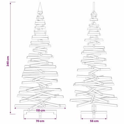 Wooden Christmas Tree KOTKA 240 cm Solid Pine Wood