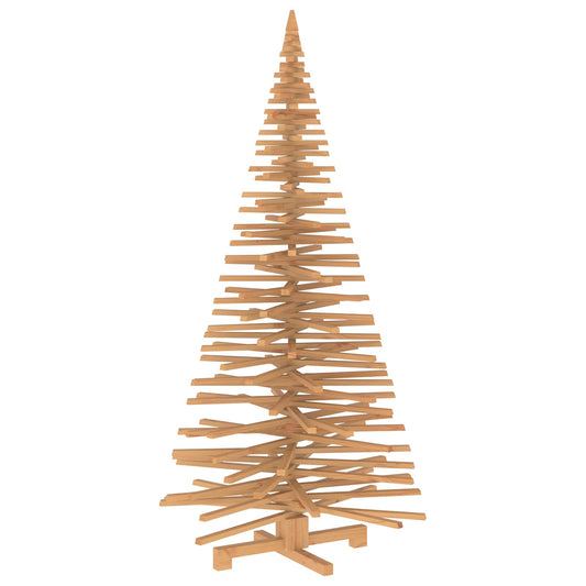 Wooden Christmas Tree KOTKA 210 cm Solid Pine Wood Brown Finish