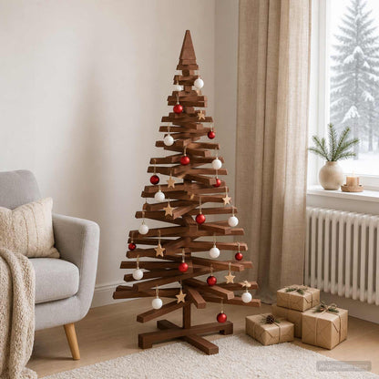Wooden Christmas Tree KOTKA 120 cm Solid Pine Wood