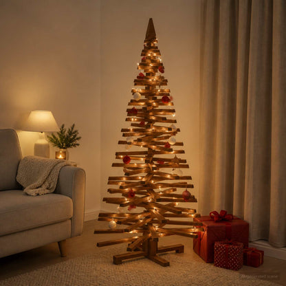 Wooden Christmas Tree KOTKA 150 cm Solid Pine Wood