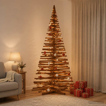 Wooden Christmas Tree KOTKA 210 cm Solid Pine Wood
