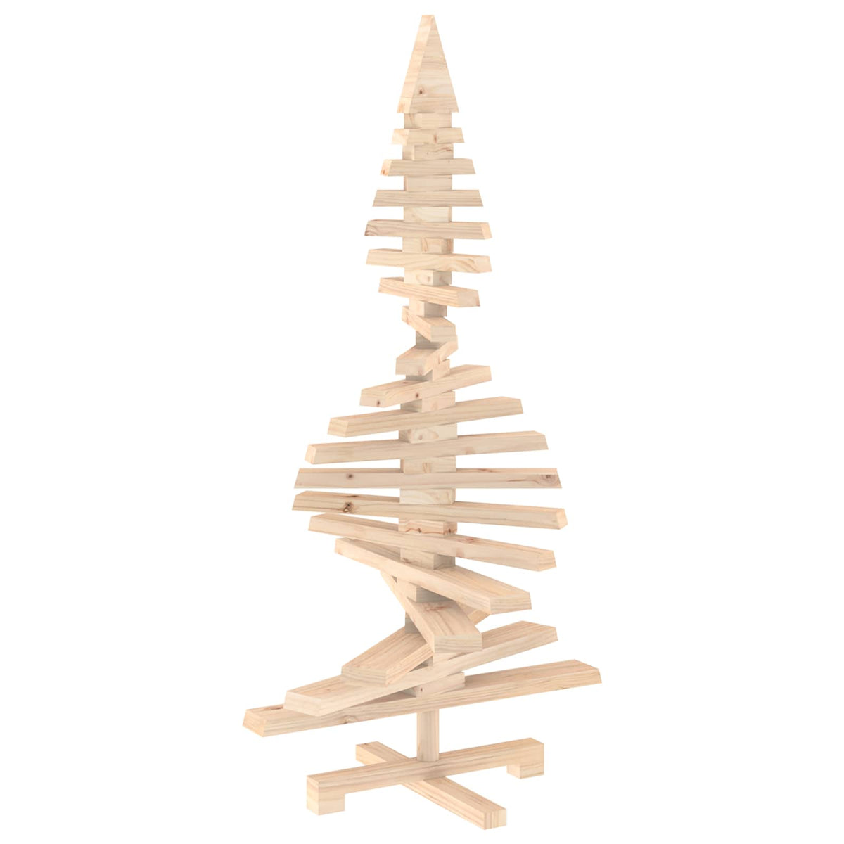 Wooden Christmas Tree KOTKA 120 cm Solid Pine Wood Natural