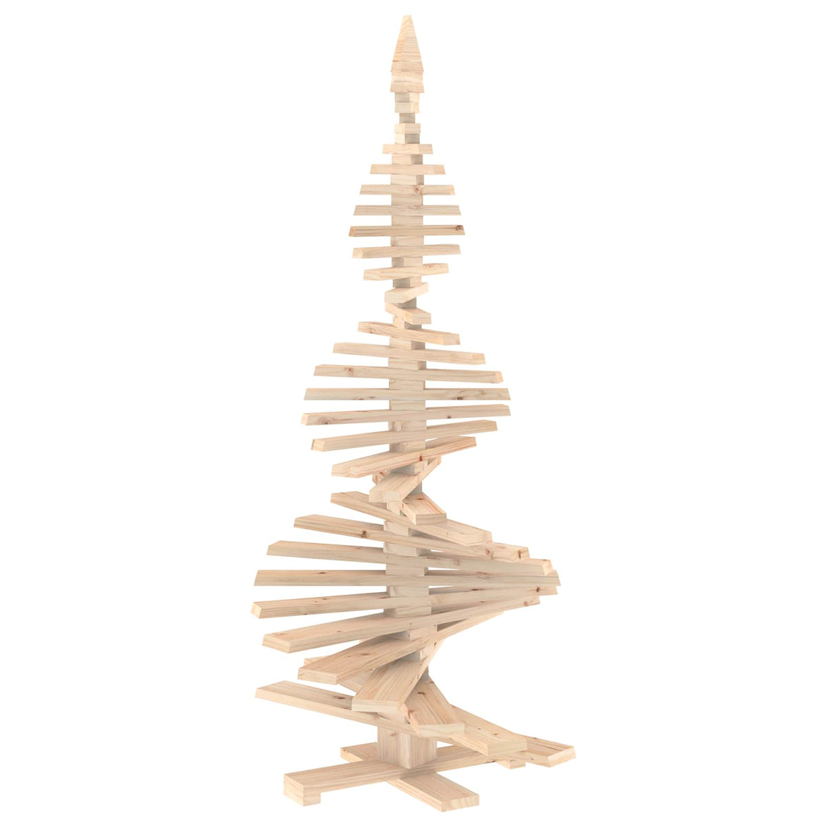 Wooden Christmas Tree KOTKA 180 cm Solid Pine Wood Natural