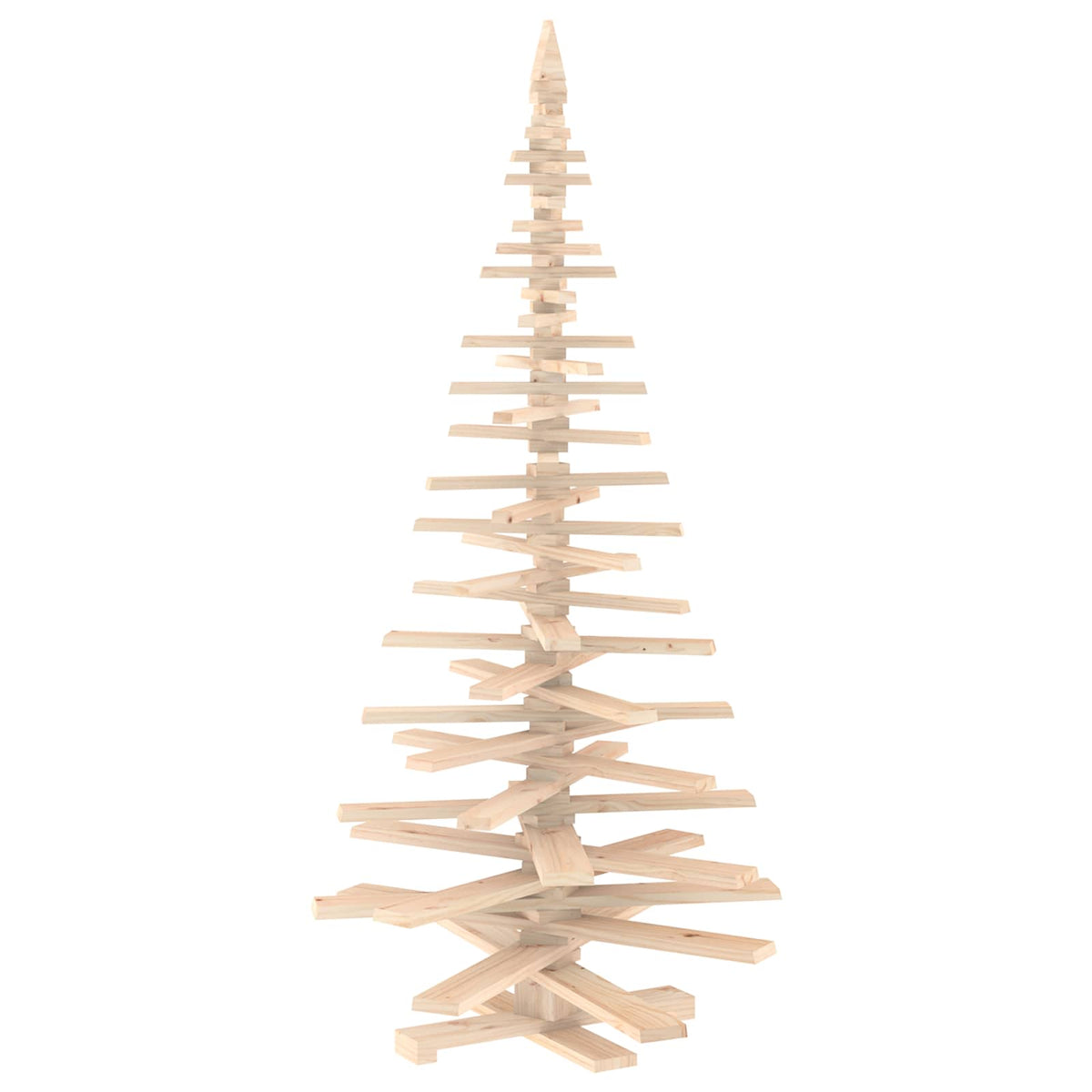 Wooden Christmas Tree KOTKA 210 cm Solid Pine Wood Natural