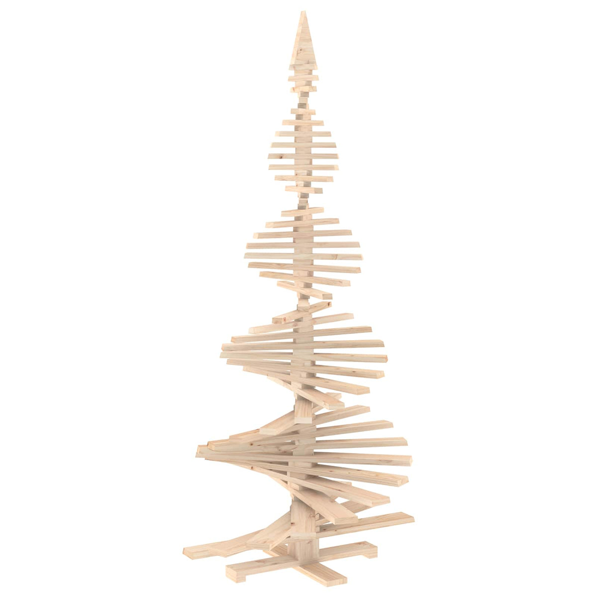 Wooden Christmas Tree KOTKA 240 cm Solid Pine Wood Natural