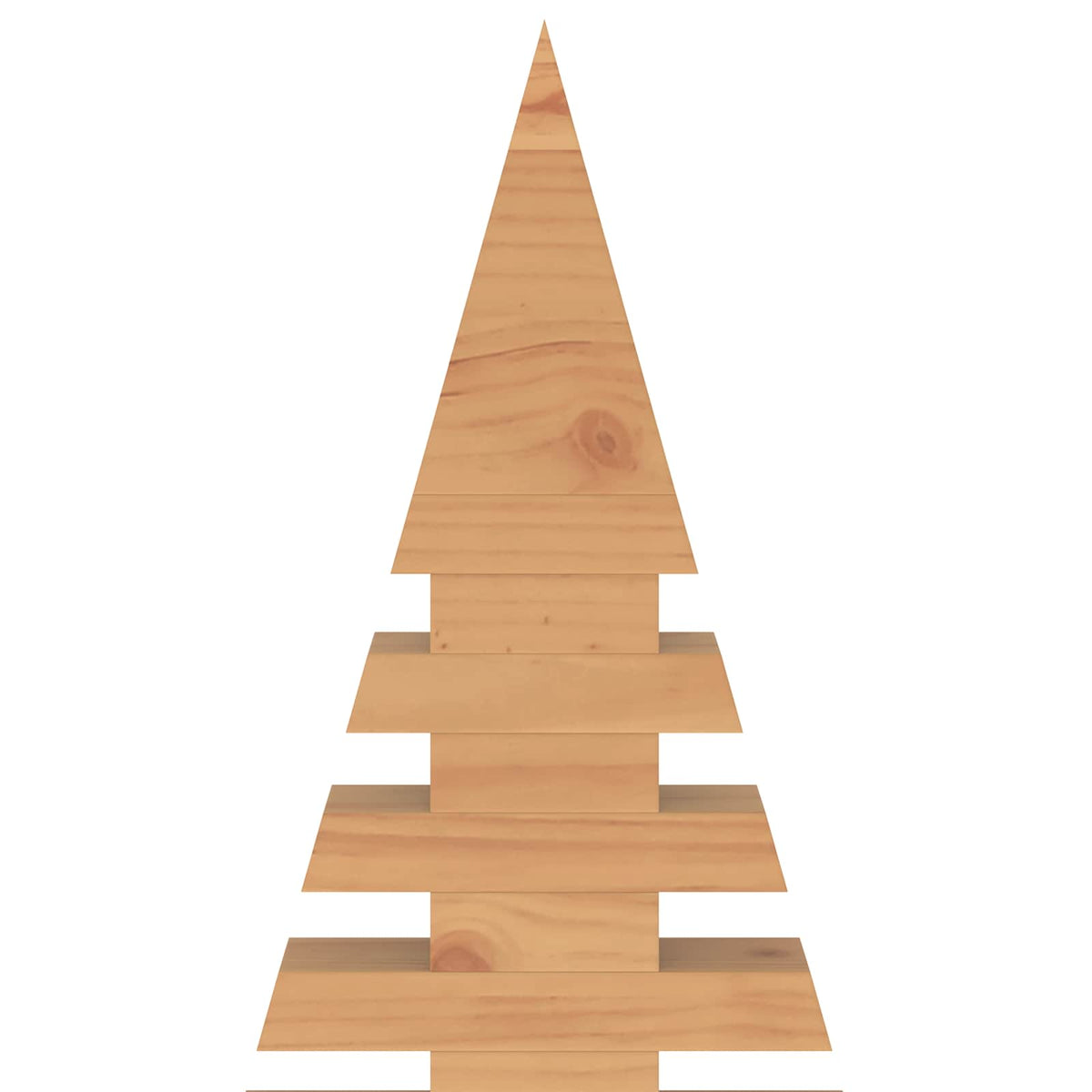 Wooden Christmas Tree KOTKA 90 cm Solid Pine Wood Brown Finish