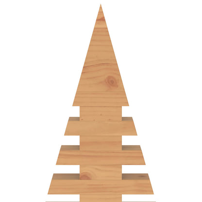 Wooden Christmas Tree KOTKA 90 cm Solid Pine Wood Brown Finish