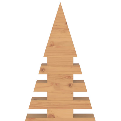 Wooden Christmas Tree KOTKA 120 cm Solid Pine Wood Brown Finish