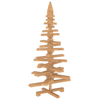 Wooden Christmas Tree KOTKA 120 cm Solid Pine Wood Brown Finish