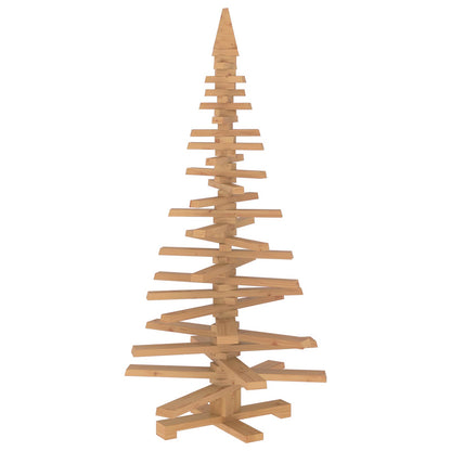 Wooden Christmas Tree KOTKA 150 cm Solid Pine Wood Brown Finish