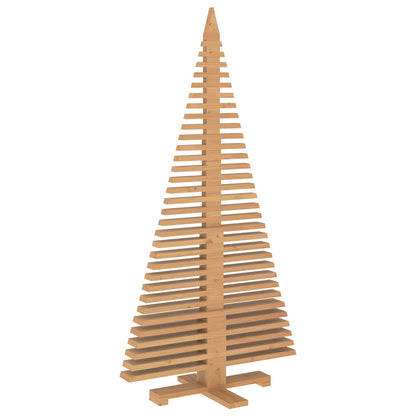Wooden Christmas Tree KOTKA 180 cm Solid Pine Wood Brown Finish