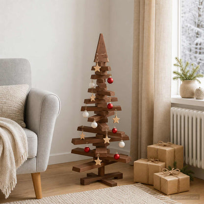 Wooden Christmas Tree KOTKA 90 cm Solid Pine Wood