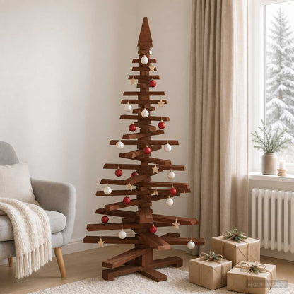 Wooden Christmas Tree KOTKA 150 cm Solid Pine Wood
