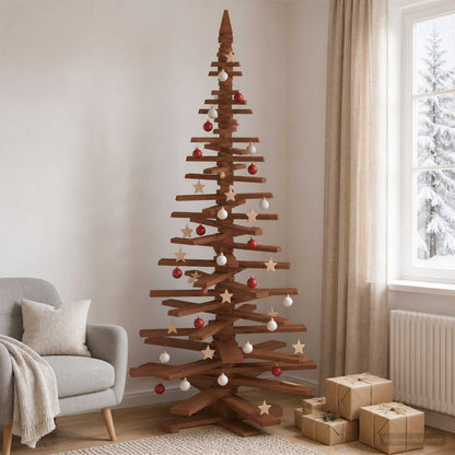 Wooden Christmas Tree KOTKA 210 cm Solid Pine Wood