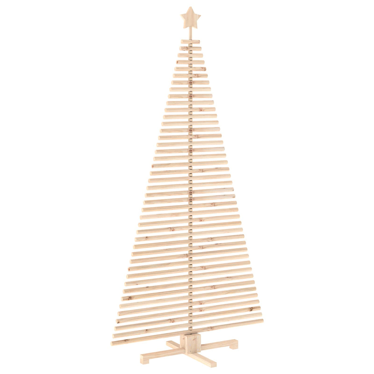 Wooden Christmas Tree KOTKA 210 cm Solid Pine Wood Natural