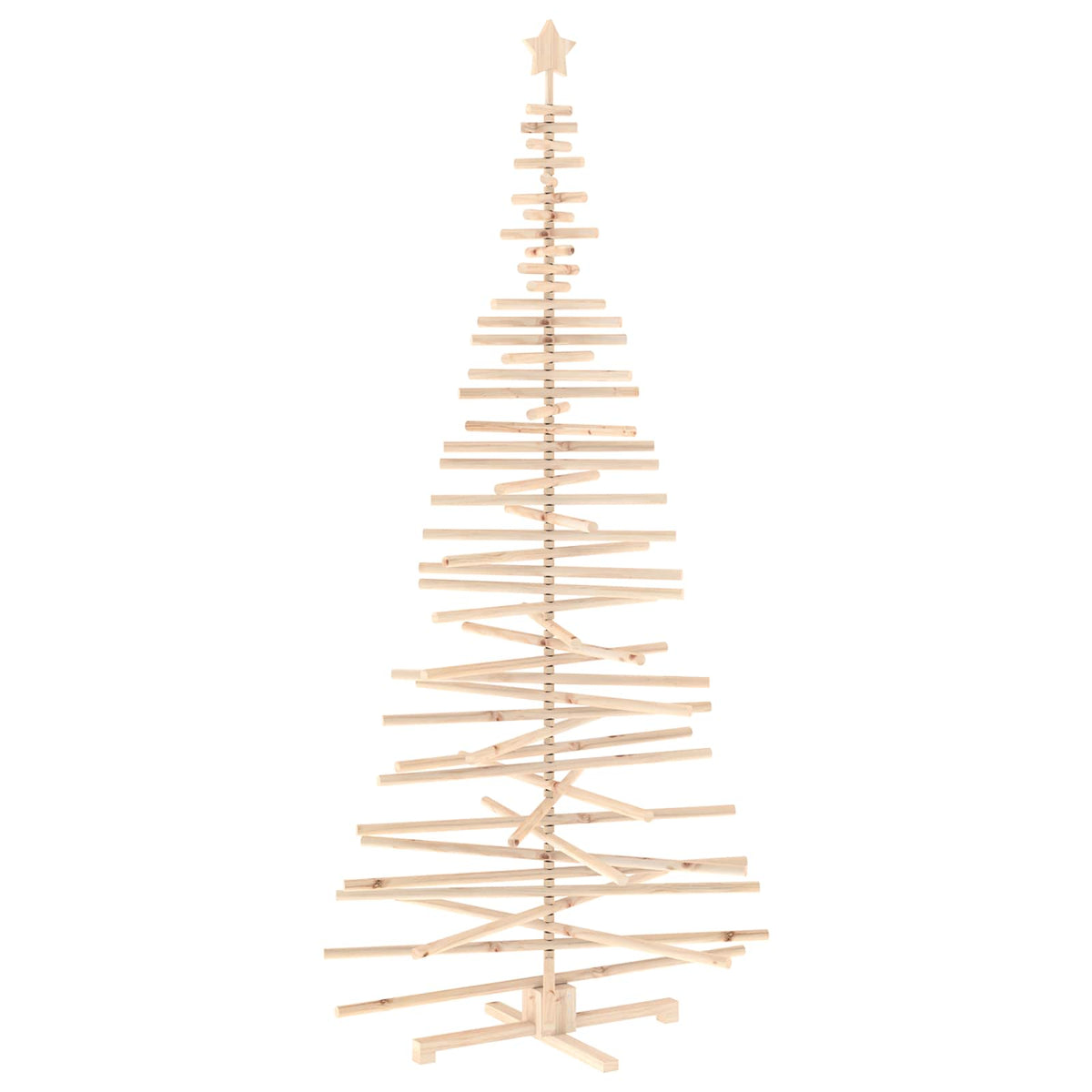 Wooden Christmas Tree KOTKA 240 cm Solid Pine Wood Natural