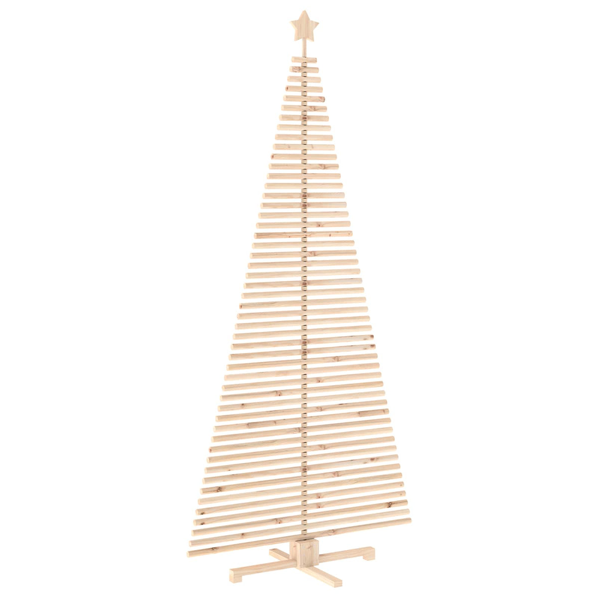Wooden Christmas Tree KOTKA 240 cm Solid Pine Wood Natural