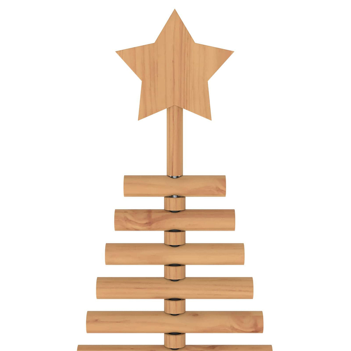 Wooden Christmas Tree KOTKA 210 cm Solid Pine Wood Brown Finish