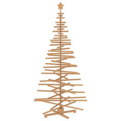Wooden Christmas Tree KOTKA 210 cm Solid Pine Wood Brown Finish