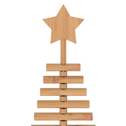 Wooden Christmas Tree KOTKA 240 cm Solid Pine Wood Brown Finish