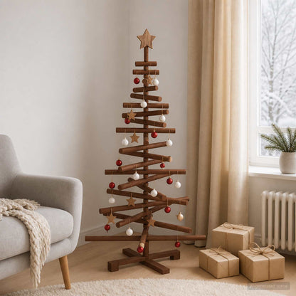 Wooden Christmas Tree KOTKA 120 cm Solid Pine Wood
