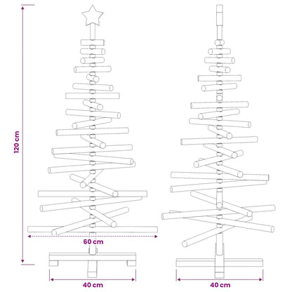 Wooden Christmas Tree KOTKA 120 cm Solid Pine Wood