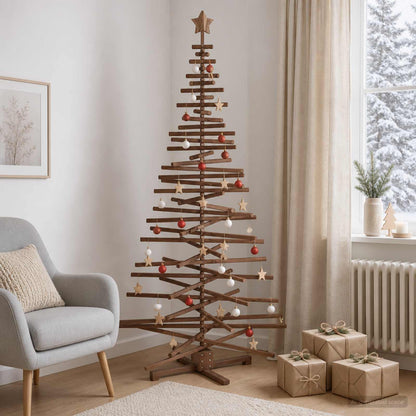 Wooden Christmas Tree KOTKA 210 cm Solid Pine Wood