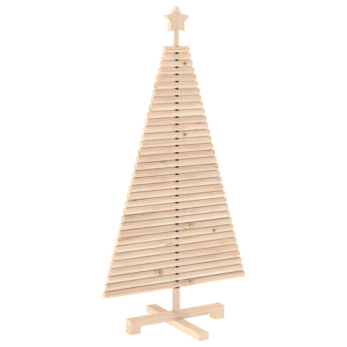 Wooden Christmas Tree KOTKA 120 cm Solid Pine Wood Natural