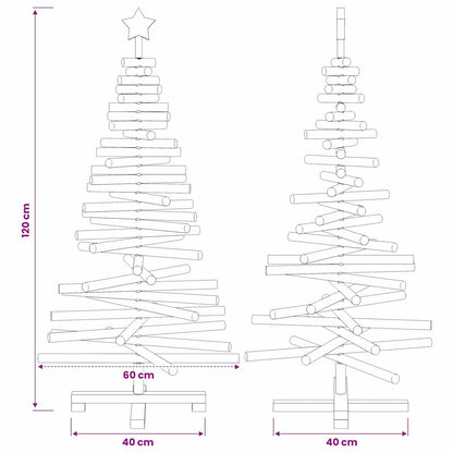 Wooden Christmas Tree KOTKA 120 cm Solid Pine Wood Natural