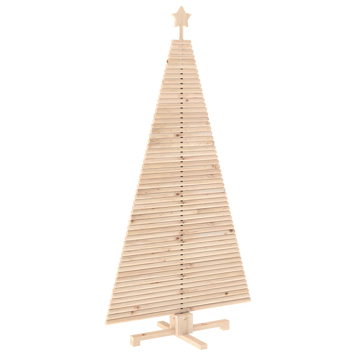 Wooden Christmas Tree KOTKA 180 cm Solid Pine Wood Natural