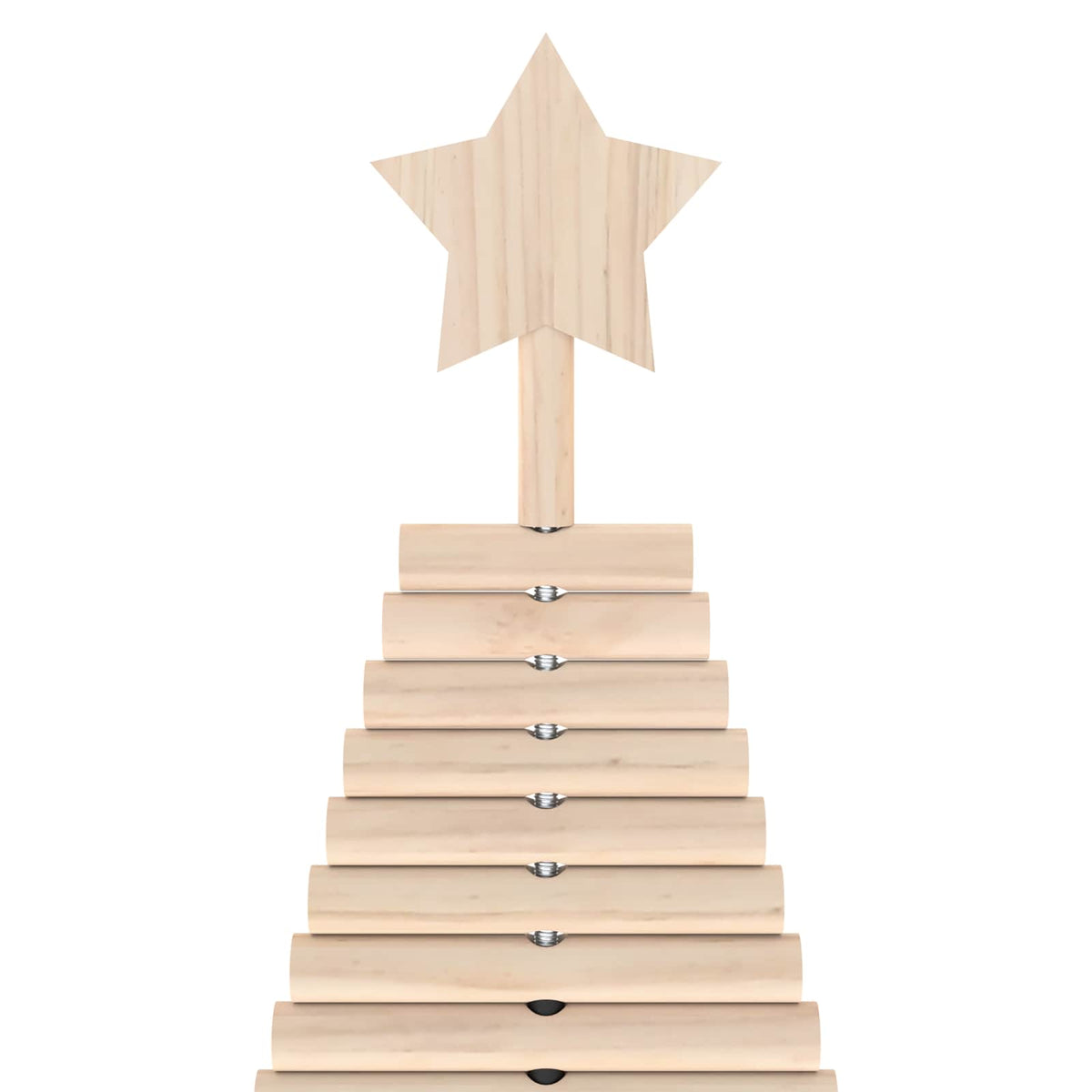 Wooden Christmas Tree KOTKA 210 cm Solid Pine Wood Natural