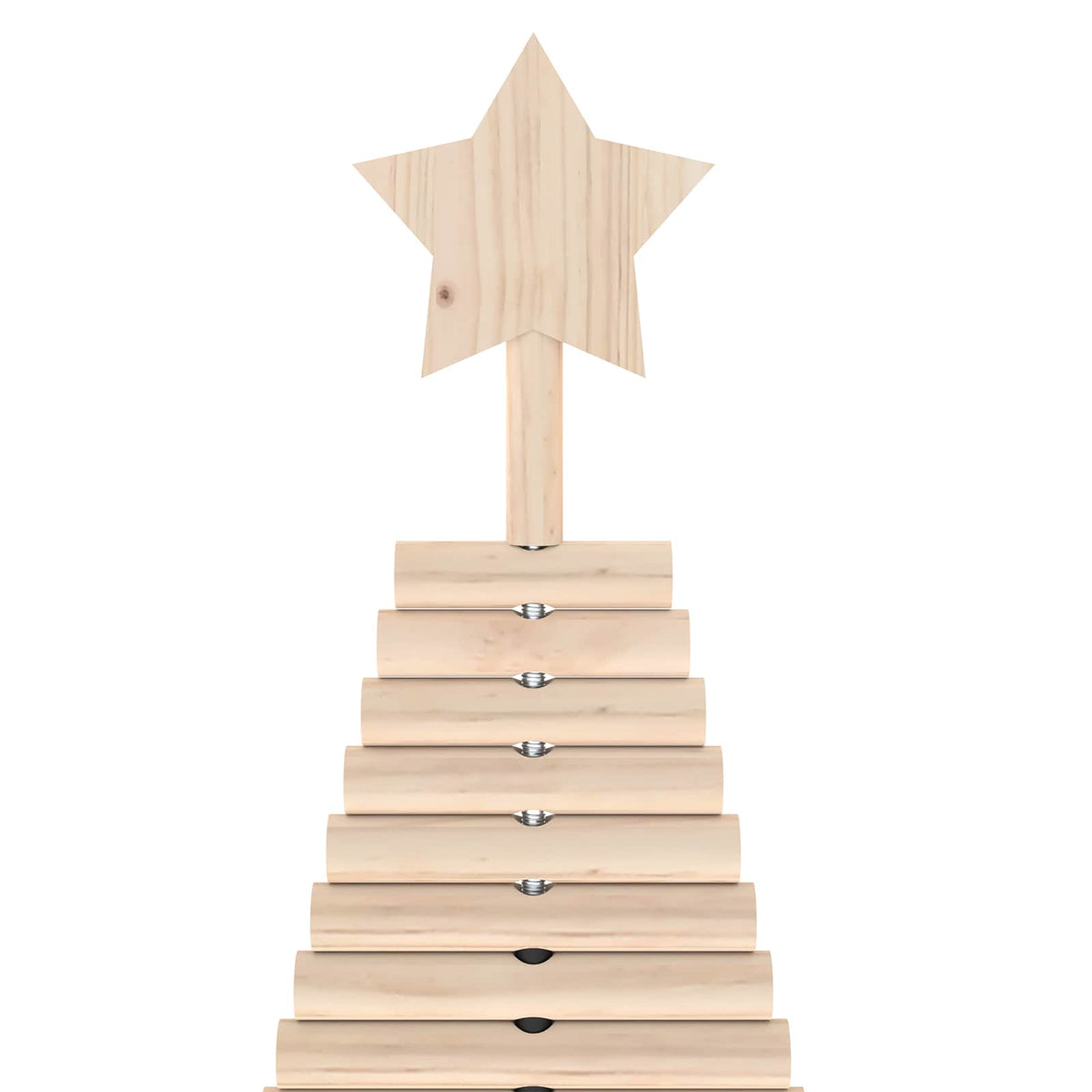 Wooden Christmas Tree KOTKA 240 cm Solid Pine Wood Natural