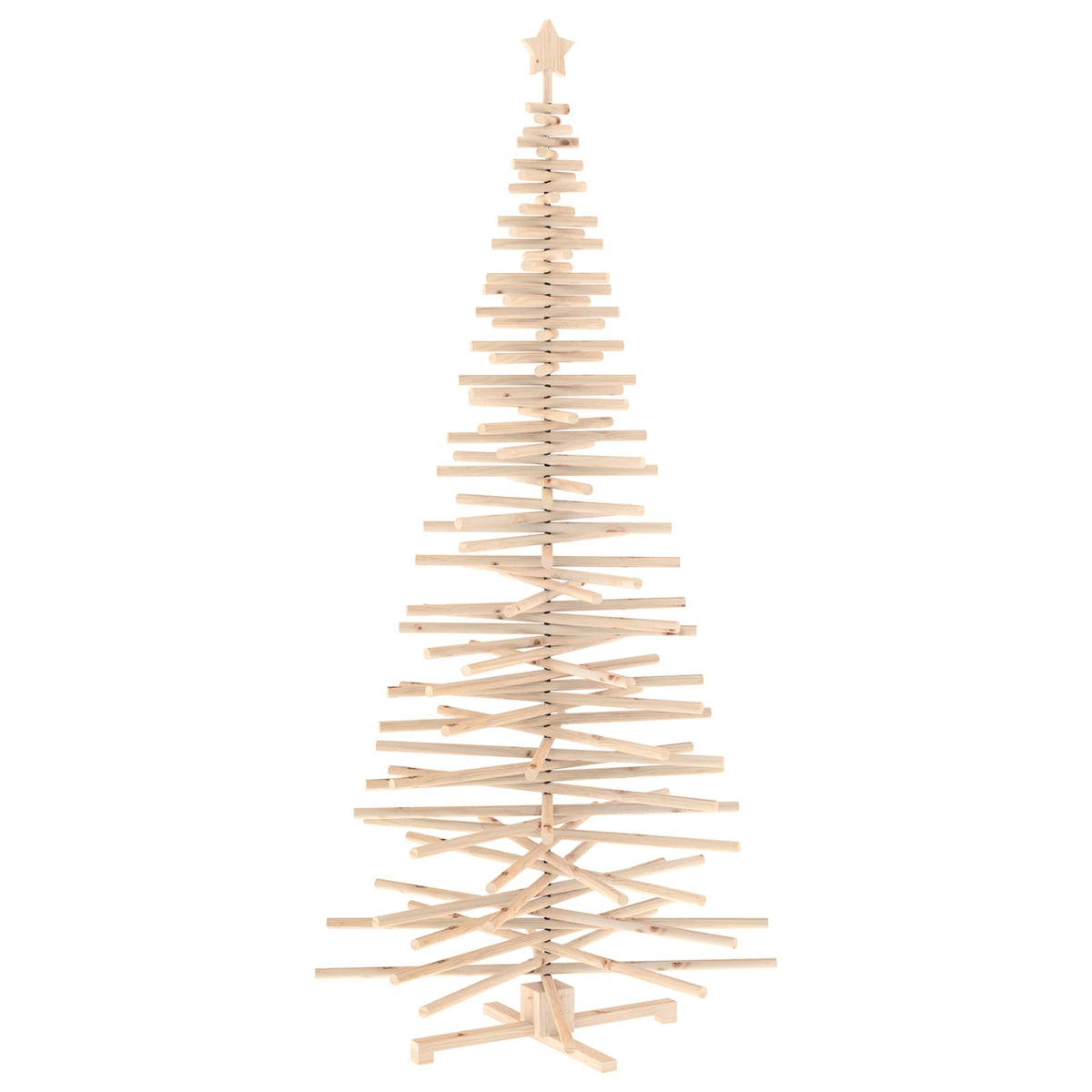 Wooden Christmas Tree KOTKA 240 cm Solid Pine Wood Natural