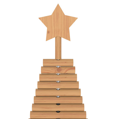 Wooden Christmas Tree KOTKA 240 cm Solid Pine Wood Brown Finish