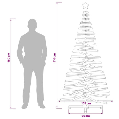 Wooden Christmas Tree KOTKA 210 cm Solid Pine Wood