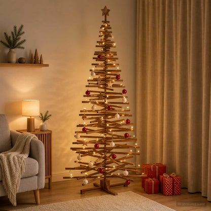 Wooden Christmas Tree KOTKA 240 cm Solid Pine Wood