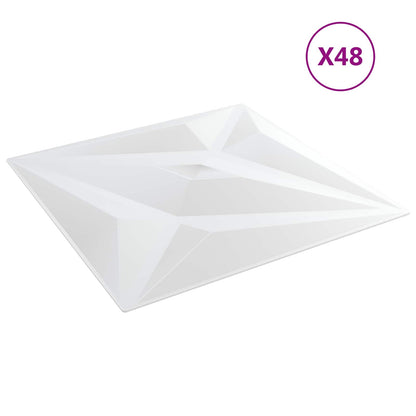 Wall Panels 12 pcs 50 x 50 cm White star XPS Foam