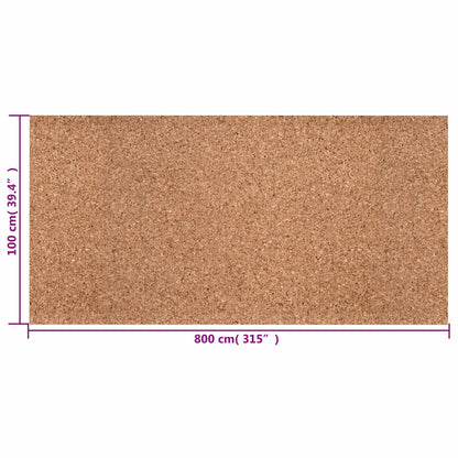 Cork Roll Brown 100 x 800 x 0.2 cm Cork