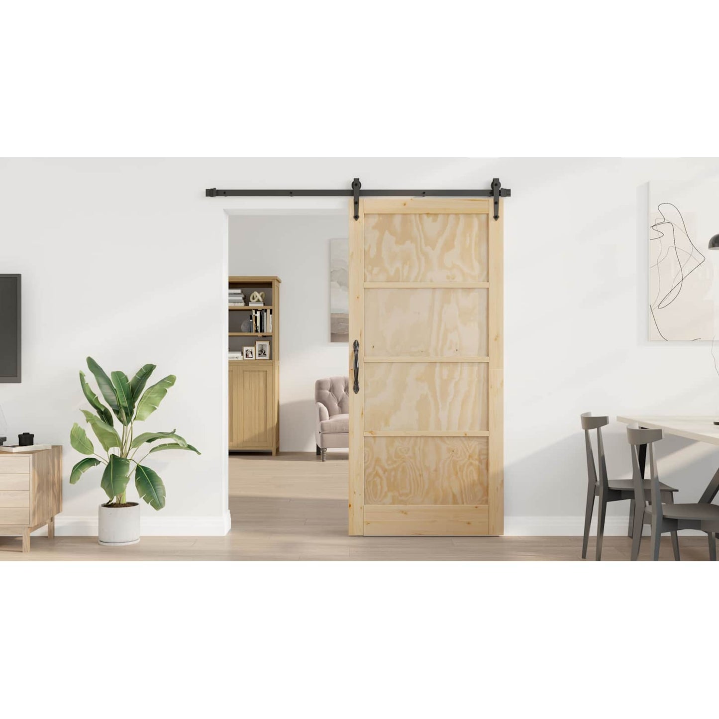 Interior Door Natural 93 x 202 cm Plywood