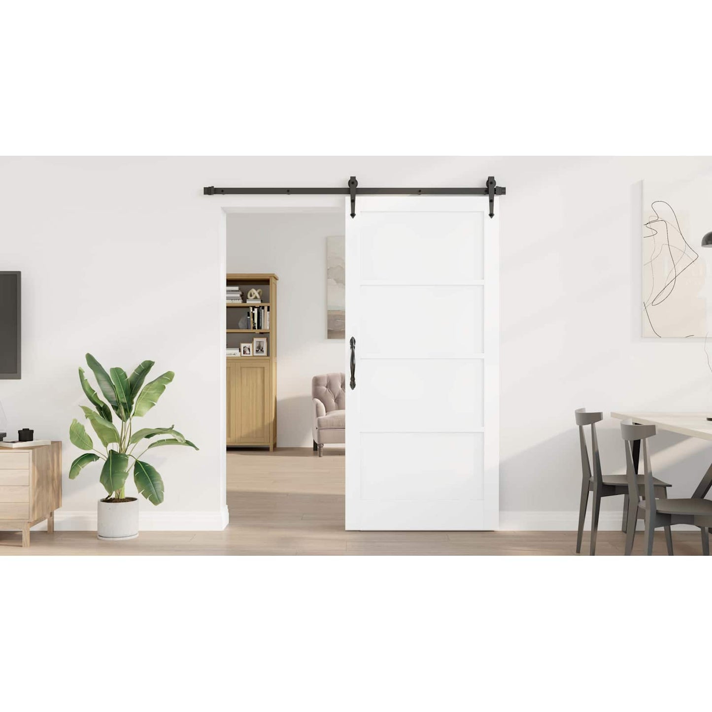 Interior Door White 93 x 202 cm Plywood